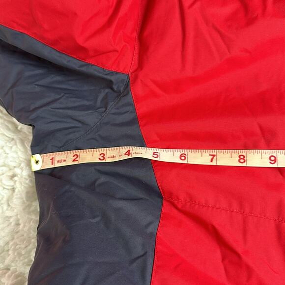 Columbia Men's Red Grey Sportswear Outwear Puffer Jacket Removable Hood Bright - Picture 4 of 9